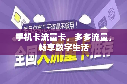 手机卡流量卡，多多流量，畅享数字生活