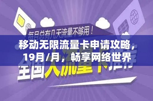 移动无限流量卡申请攻略，19月/月，畅享网络世界
