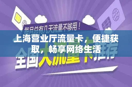 上海营业厅流量卡，便捷获取，畅享网络生活