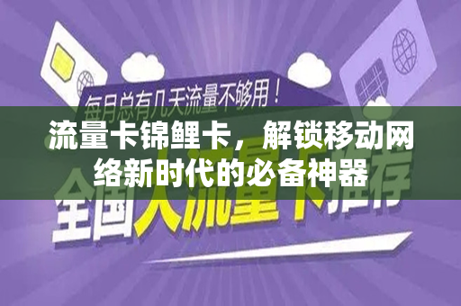 流量卡锦鲤卡，解锁移动网络新时代的必备神器