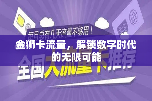 金狮卡流量，解锁数字时代的无限可能