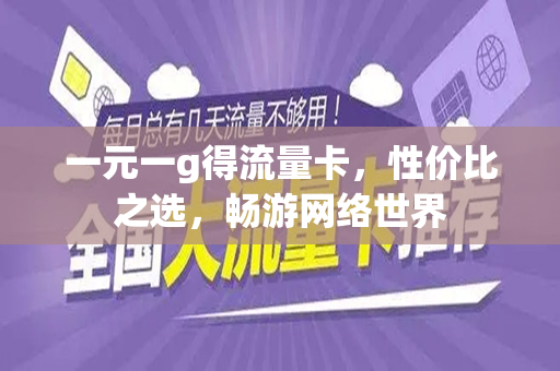 一元一g得流量卡，性价比之选，畅游网络世界