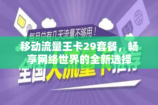 移动流量王卡29套餐，畅享网络世界的全新选择