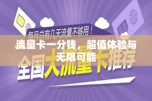 流量卡一分钱，超值体验与无限可能
