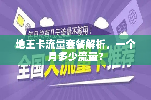 地王卡流量套餐解析，一个月多少流量？