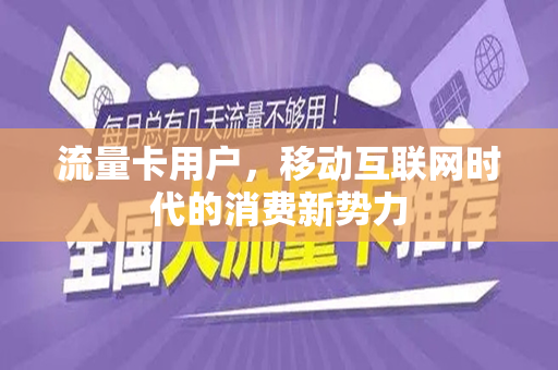 流量卡用户，移动互联网时代的消费新势力