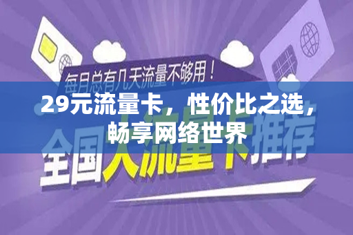 29元流量卡，性价比之选，畅享网络世界