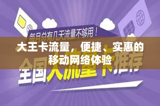 大王卡流量，便捷、实惠的移动网络体验