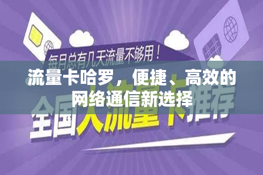 流量卡哈罗，便捷、高效的网络通信新选择