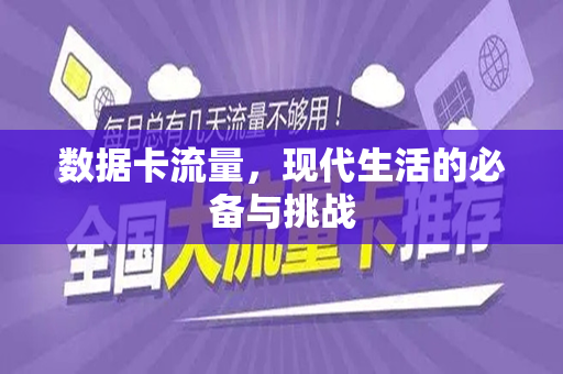 数据卡流量，现代生活的必备与挑战