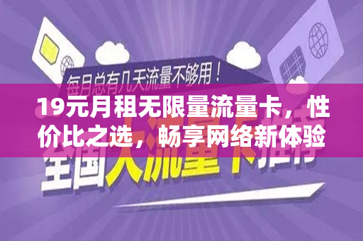 19元月租无限量流量卡，性价比之选，畅享网络新体验