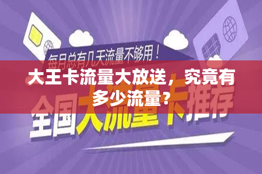 大王卡流量大放送，究竟有多少流量？