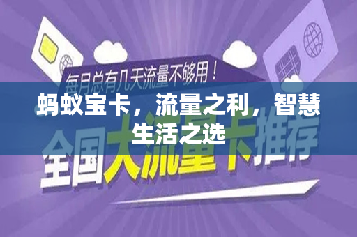 蚂蚁宝卡，流量之利，智慧生活之选