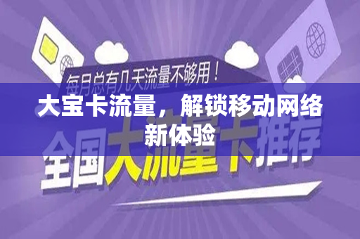 大宝卡流量，解锁移动网络新体验