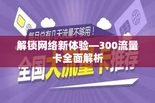 解锁网络新体验—300流量卡全面解析