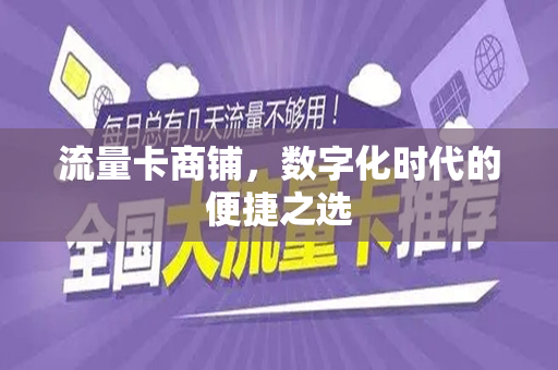 流量卡商铺，数字化时代的便捷之选