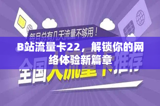 B站流量卡22，解锁你的网络体验新篇章