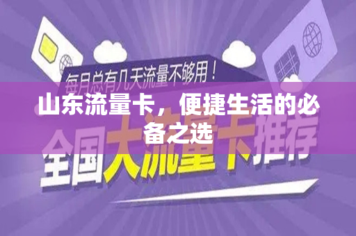 山东流量卡，便捷生活的必备之选