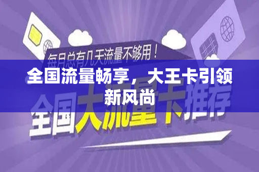 全国流量畅享，大王卡引领新风尚