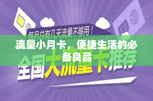 流量小月卡，便捷生活的必备良品