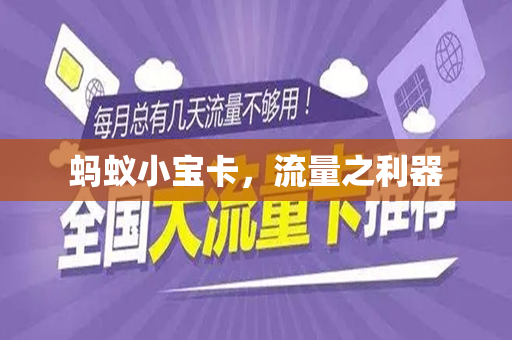 蚂蚁小宝卡，流量之利器