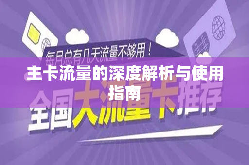 主卡流量的深度解析与使用指南