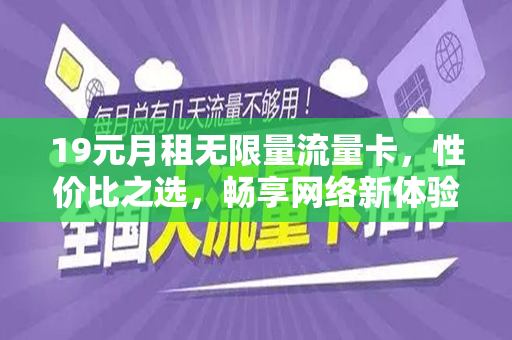 19元月租无限量流量卡，性价比之选，畅享网络新体验