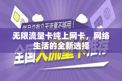 无限流量卡纯上网卡，网络生活的全新选择