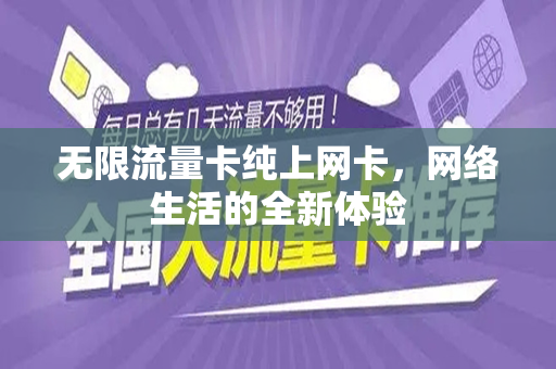 无限流量卡纯上网卡，网络生活的全新体验