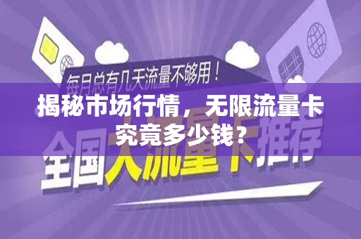 揭秘市场行情，无限流量卡究竟多少钱？