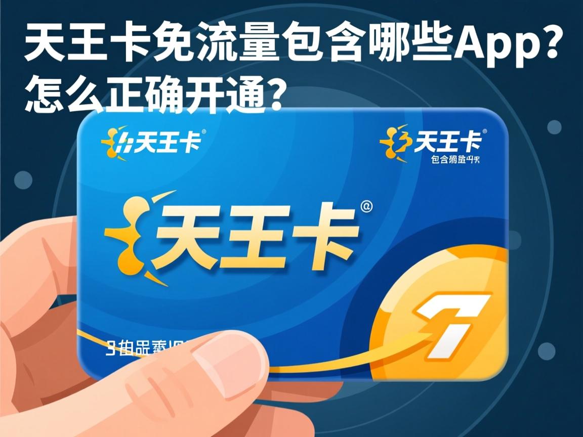 天王卡免流量包含哪些App？怎么正确开通？