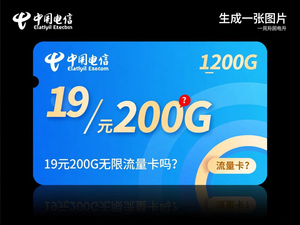 电信有19元200G无限流量卡吗？