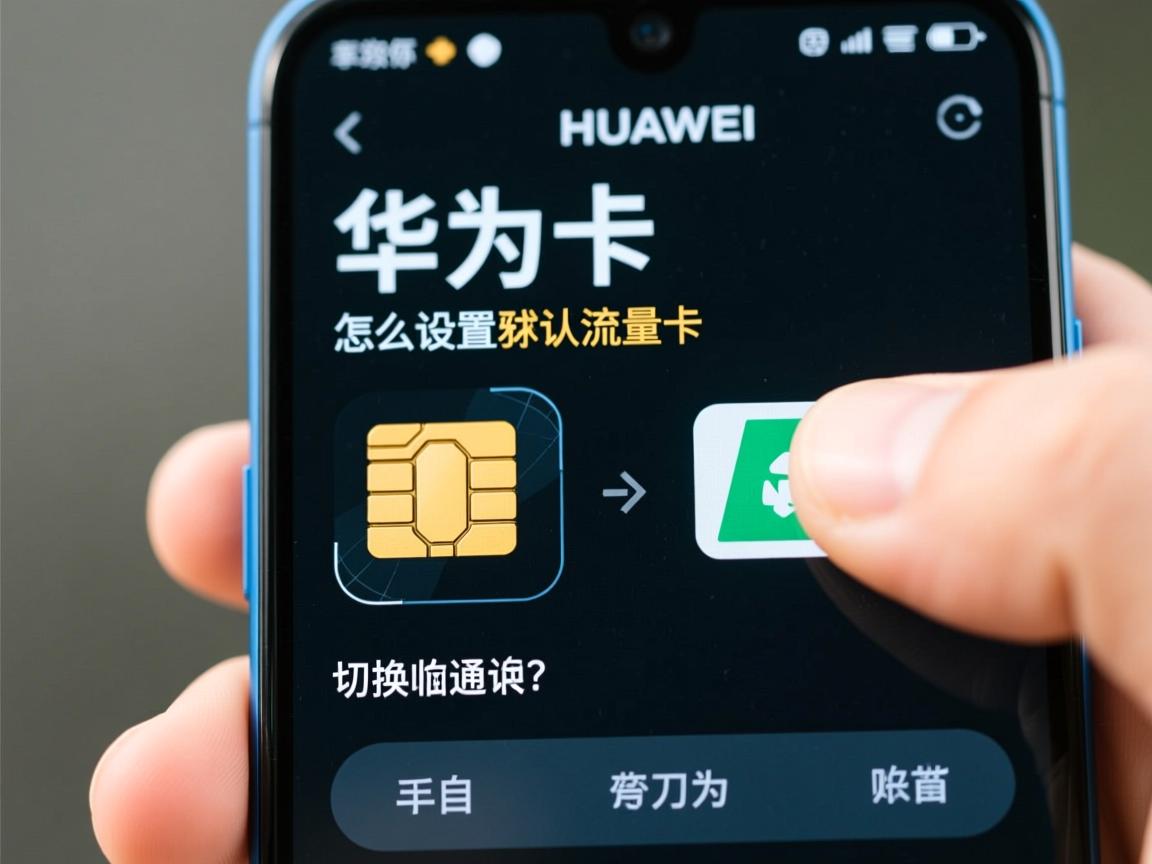 华为双卡怎么设置默认流量卡,切换时会影响通话吗,如何手动临时切换上网卡?