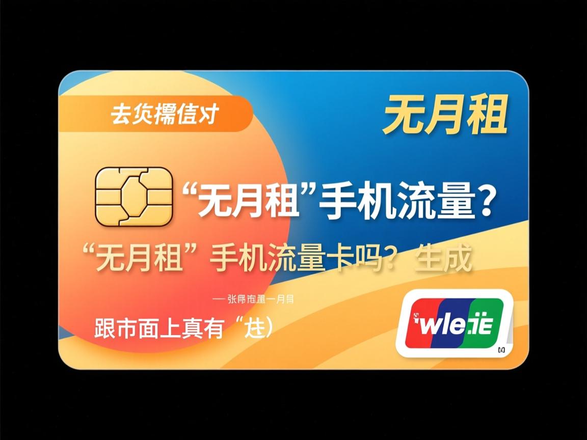 市面上真有“无月租”的手机流量卡吗？