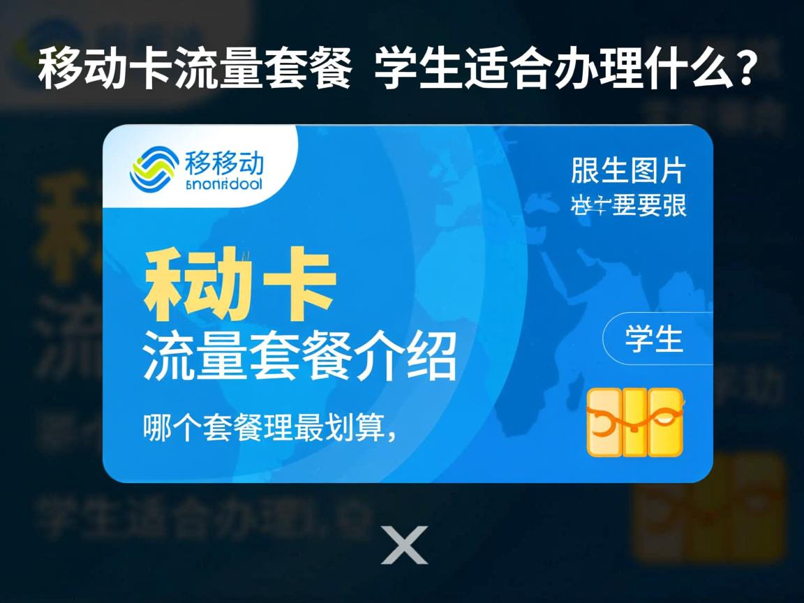 关于移动卡流量套餐介绍，哪个套餐最划算，学生适合办理什么？