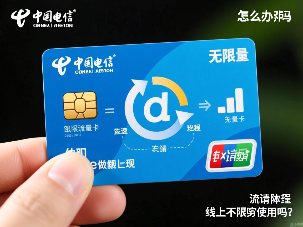 电信无限流量卡怎么办理，线上申请流程是什么，真的能做到不限速使用吗？