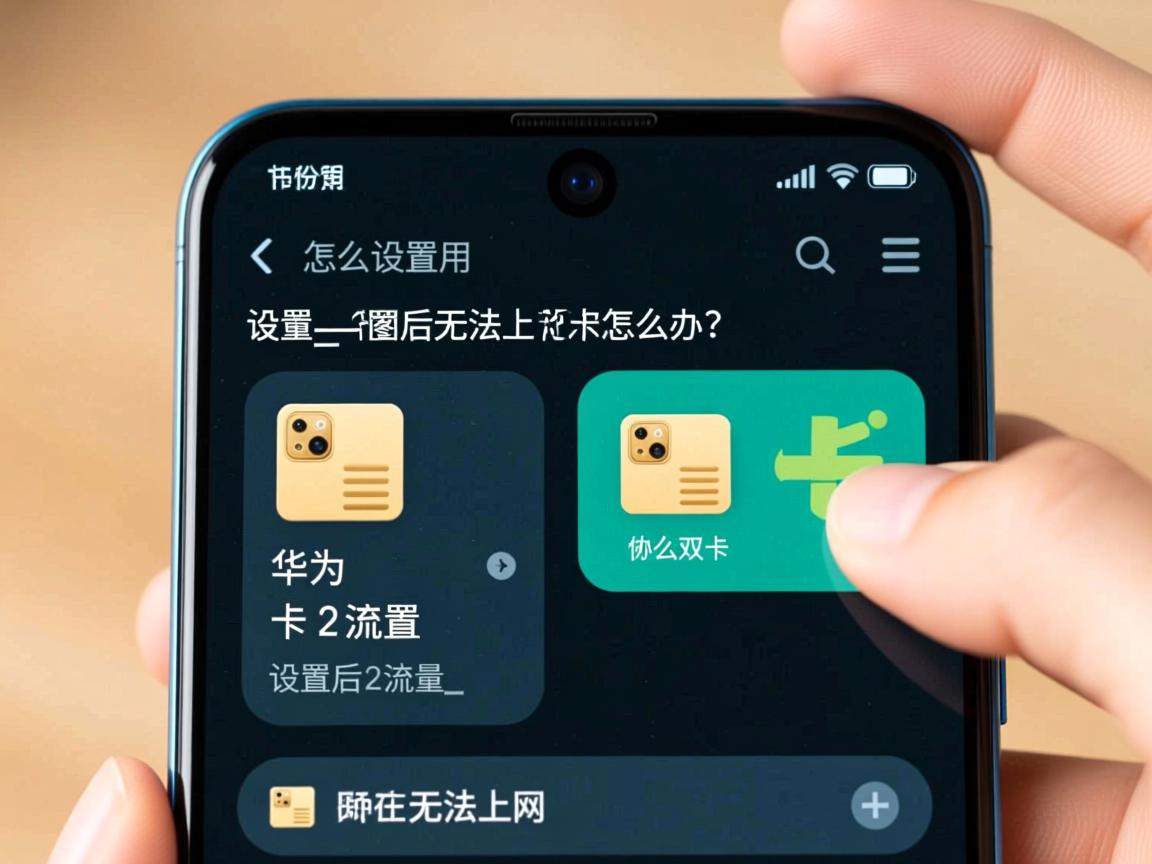 华为双卡怎么设置用卡2流量_设置后无法上网怎么办？