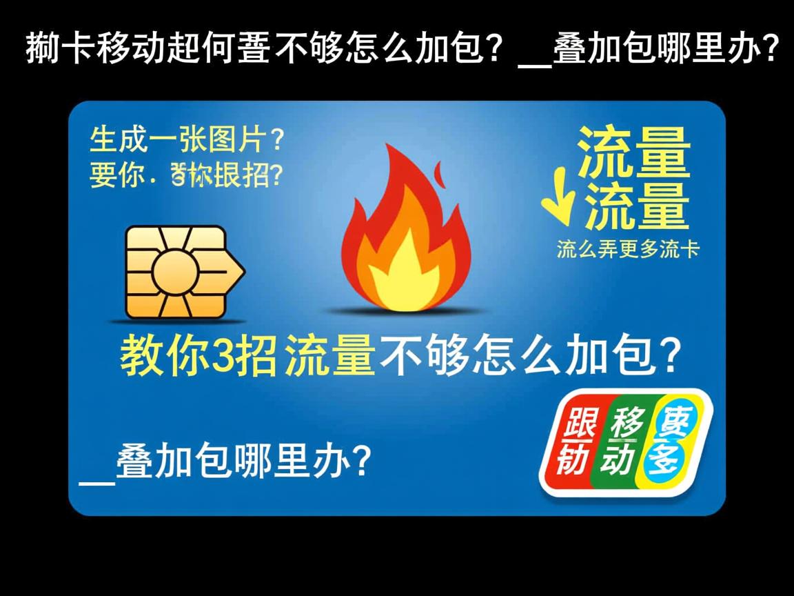 移动卡怎么弄更多流量？教你3招🔥流量不够怎么加包？_叠加包哪里办？
