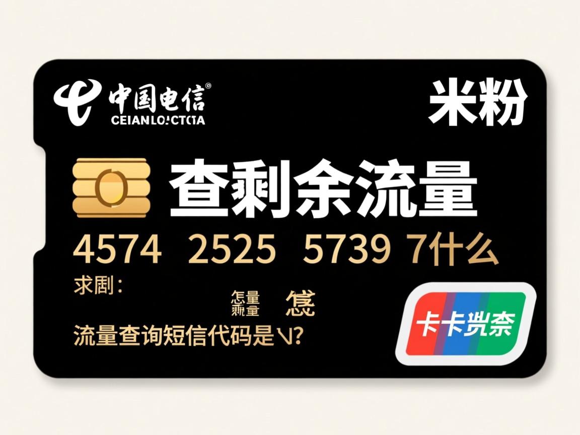 电信米粉卡怎么查流量怎么查剩余流量流量查询短信代码是什么?