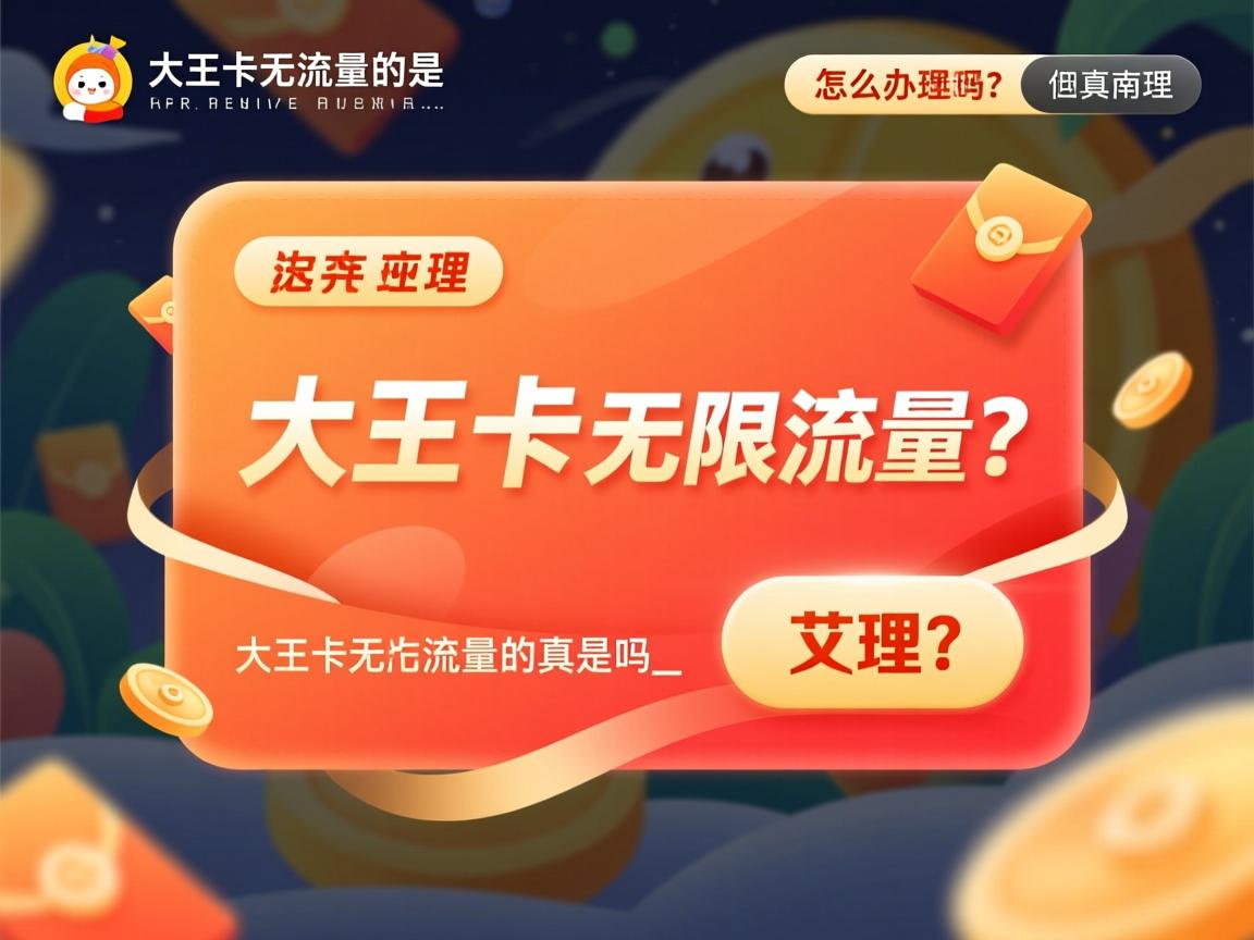 大王卡无限流量是真的吗_怎么办理？_ 实测有效解读套餐详情与操作指南