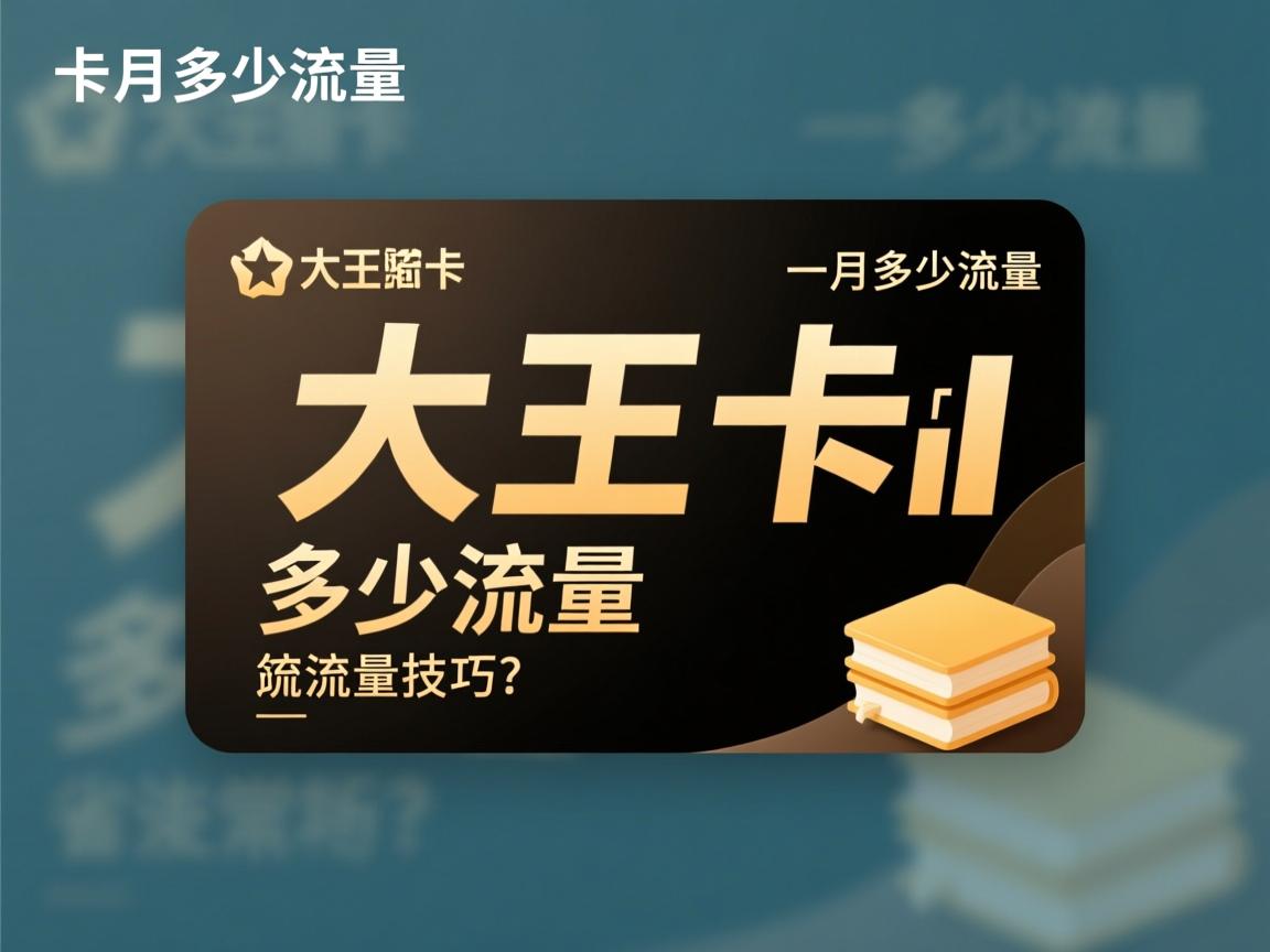 大王卡一月多少流量，是否足够日常使用怎么判断，查询方法和省流量技巧有哪些？