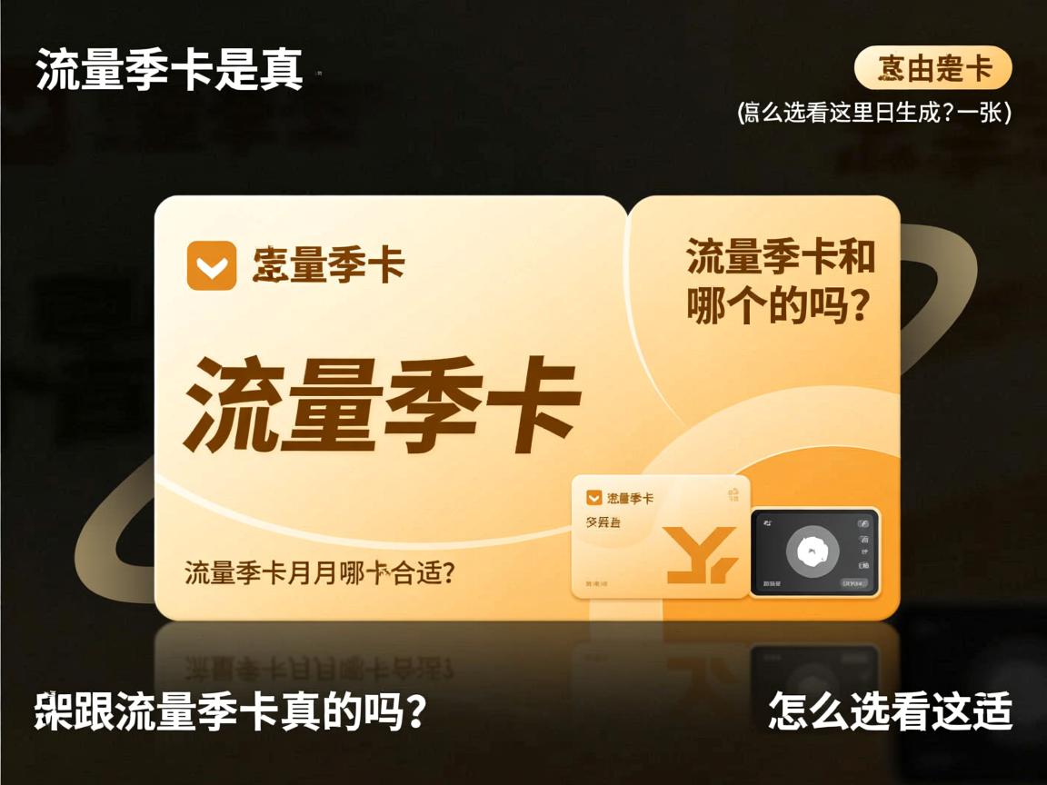 流量季卡是真的吗？流量季卡和月卡哪个合适？怎么选看这里