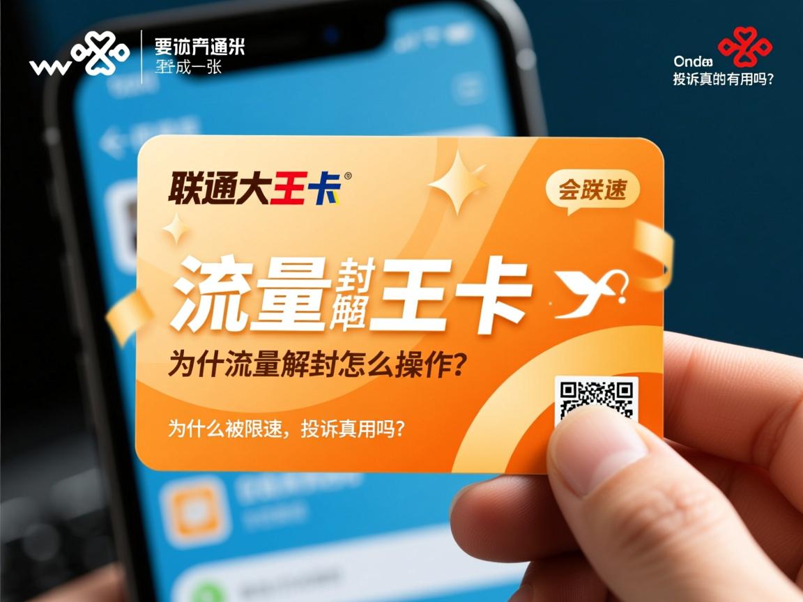 联通大王卡流量解封怎么操作，为什么会被限速，投诉真的有用吗？