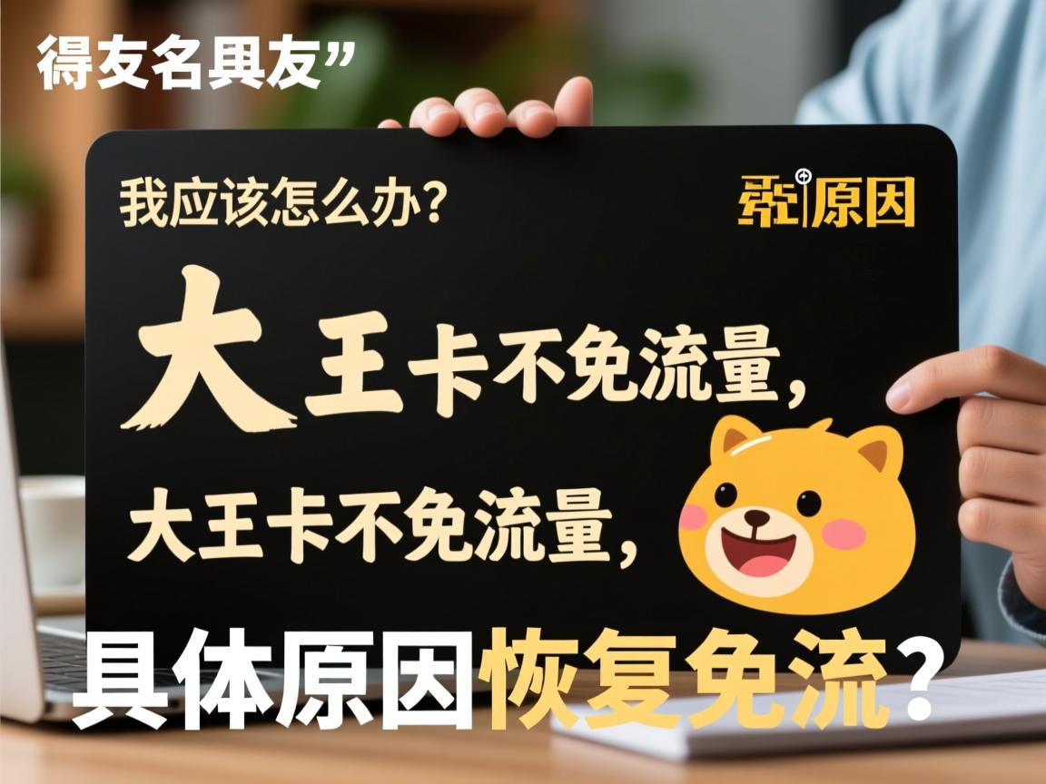 请问各位网友，大王卡不免流量，具体原因是什么？我应该怎么办？设置需要如何调整才能恢复免流？