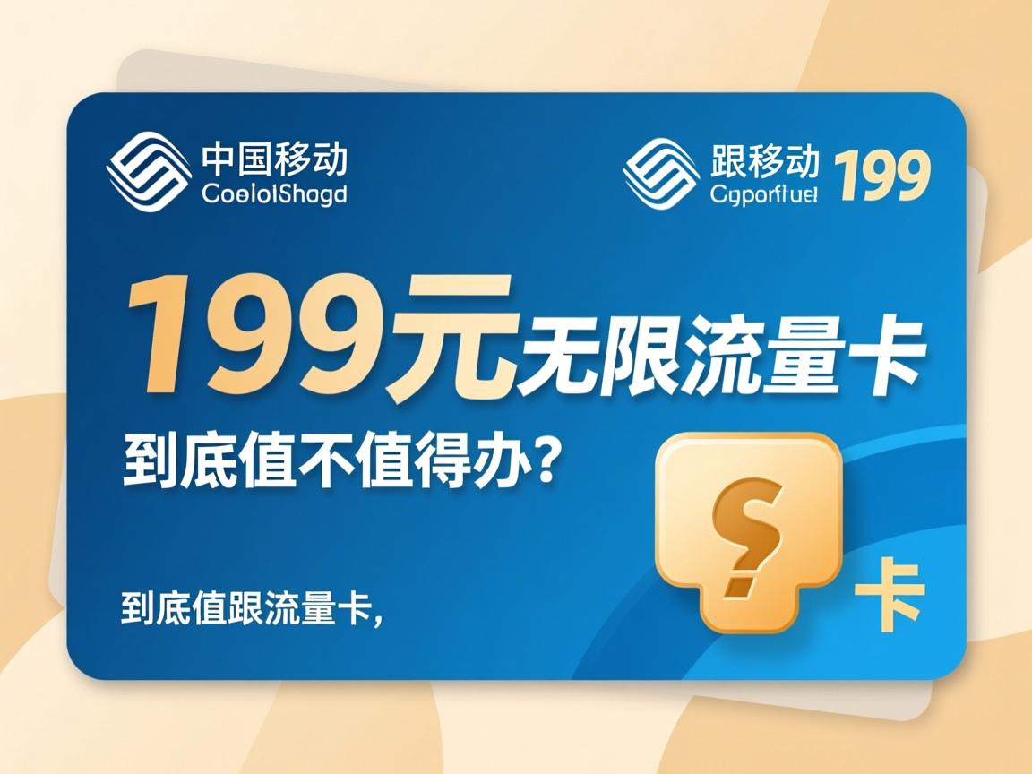 移动199元无限流量卡，到底值不值得办？