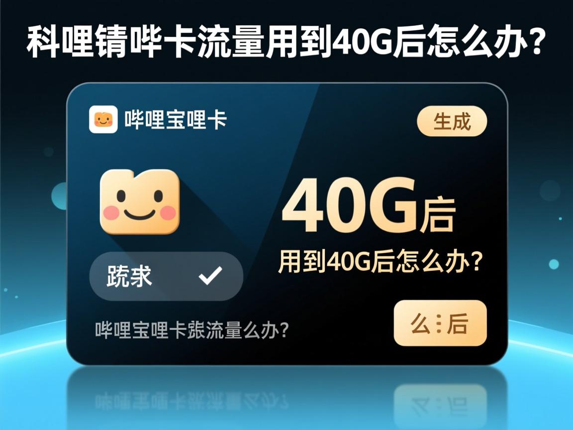 哔哩哔哩卡流量用到40G后怎么办？