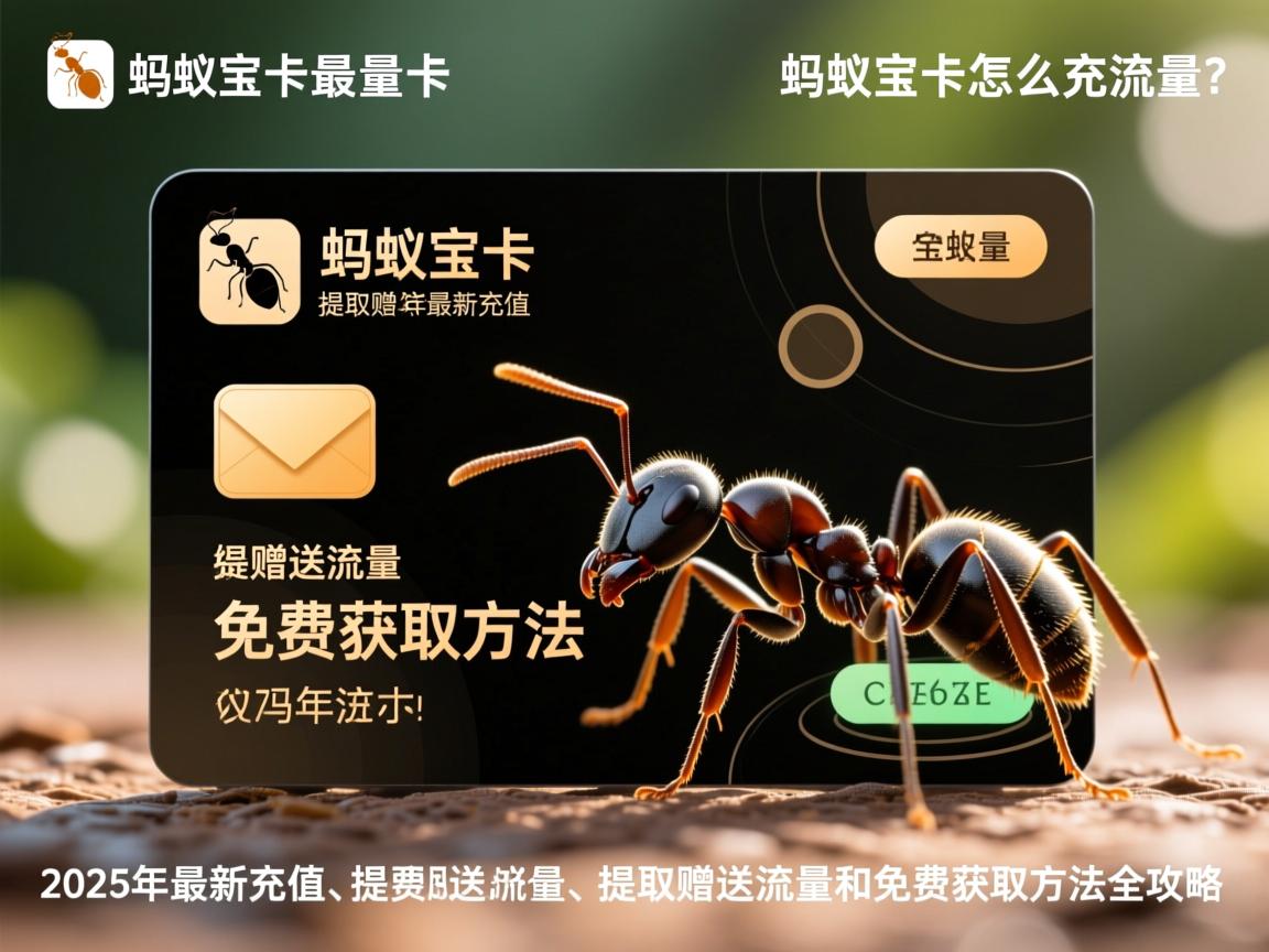 蚂蚁宝卡怎么充流量？2025年最新充值、提取赠送流量和免费获取方法全攻略