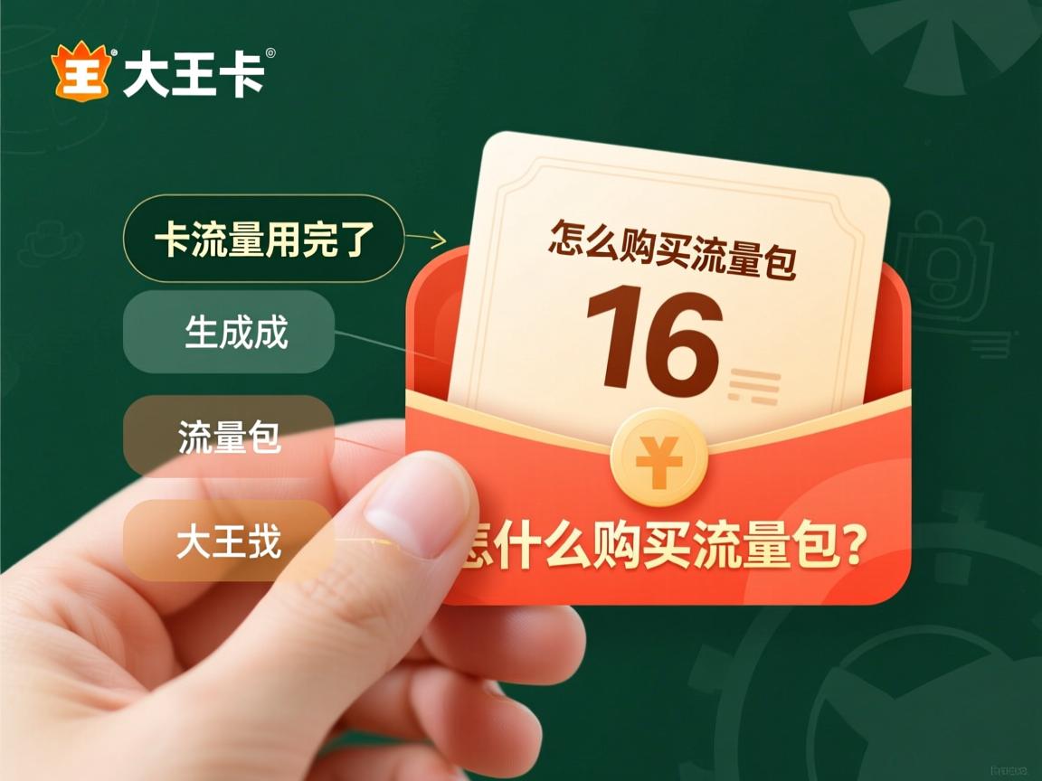 大王卡流量用完了该怎么购买流量包？