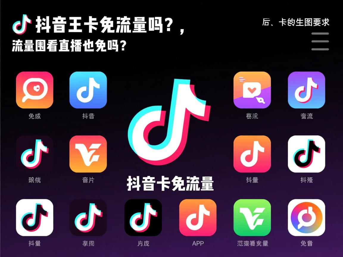 抖音王卡免流量吗,抖音王卡免流量范围包括哪些APP？,抖音王卡免流量看直播也免吗？