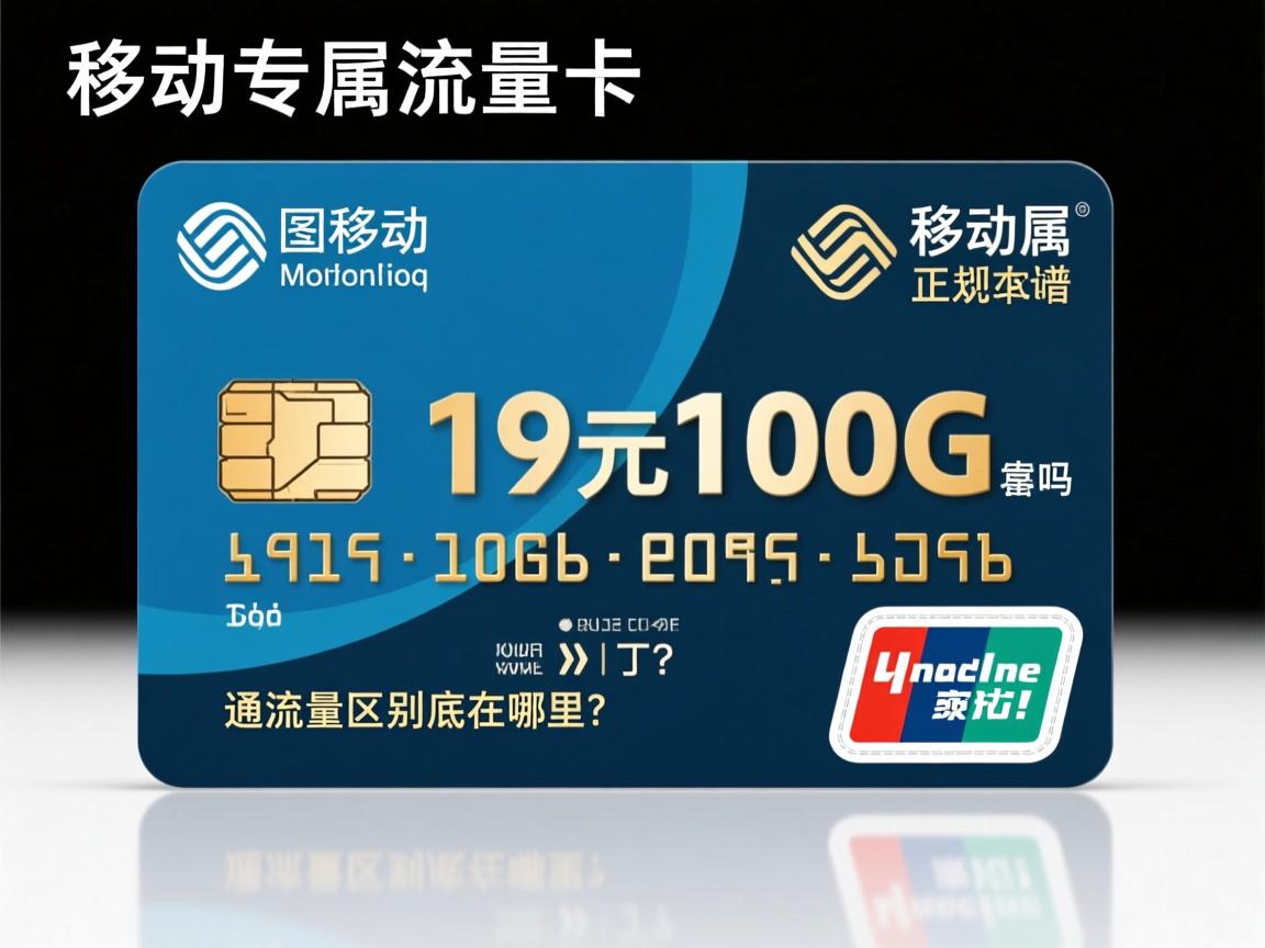 移动专属流量卡是正规卡吗，19元100G真的靠谱吗，和通用流量区别到底在哪里？